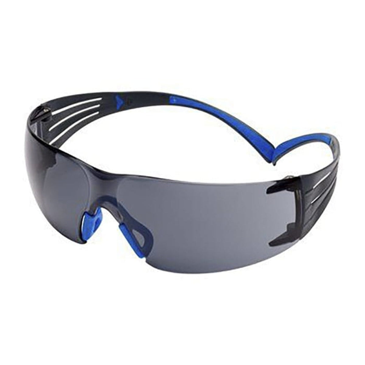 نظارة سيفتي ثري ام سيكيور فيت 400 عدسة رمادي دراع أزرق SF402SGAF | SafetyGlasses-3M-SecureFit-SF402SGAF-Grey