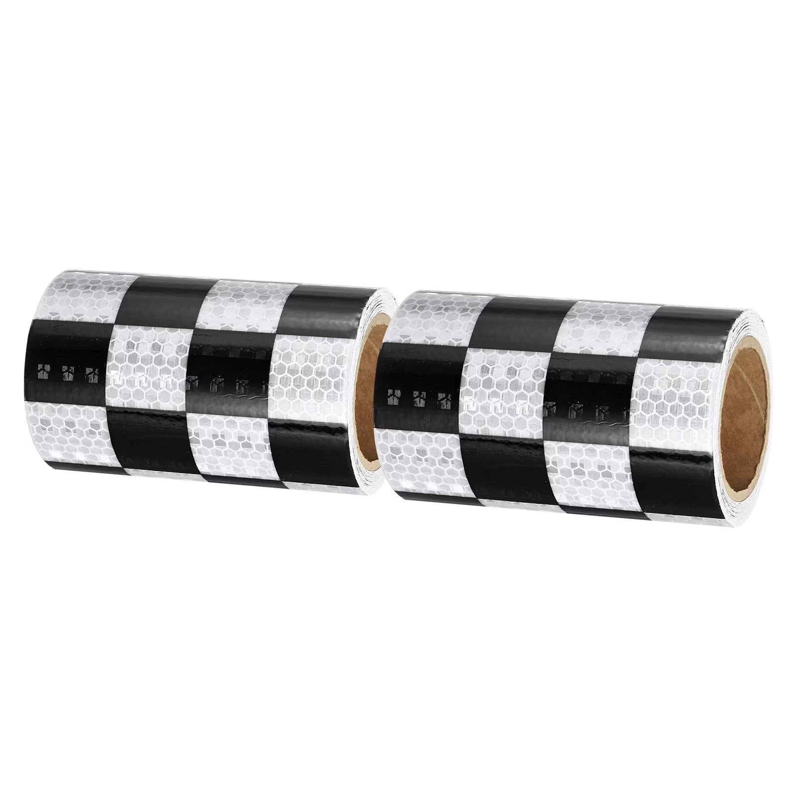 شريط عش النحل شطرنج أبيض × أسود | Checkered Reflective Tape White × Black