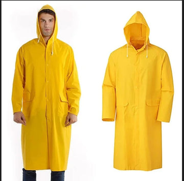 PVC Chemical Resistant Rain Coat | Waterproof Protective Coat with Hood