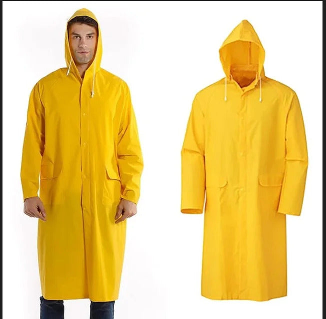 PVC Chemical Resistant Rain Coat | Waterproof Protective Coat with Hood