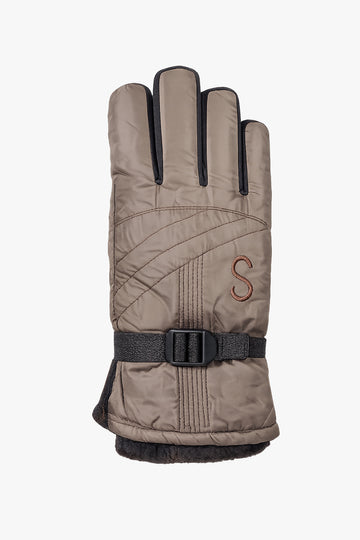 Insulated Leather Winter Safety Gloves | Full Finger Cold Weather Work Gloves Brown