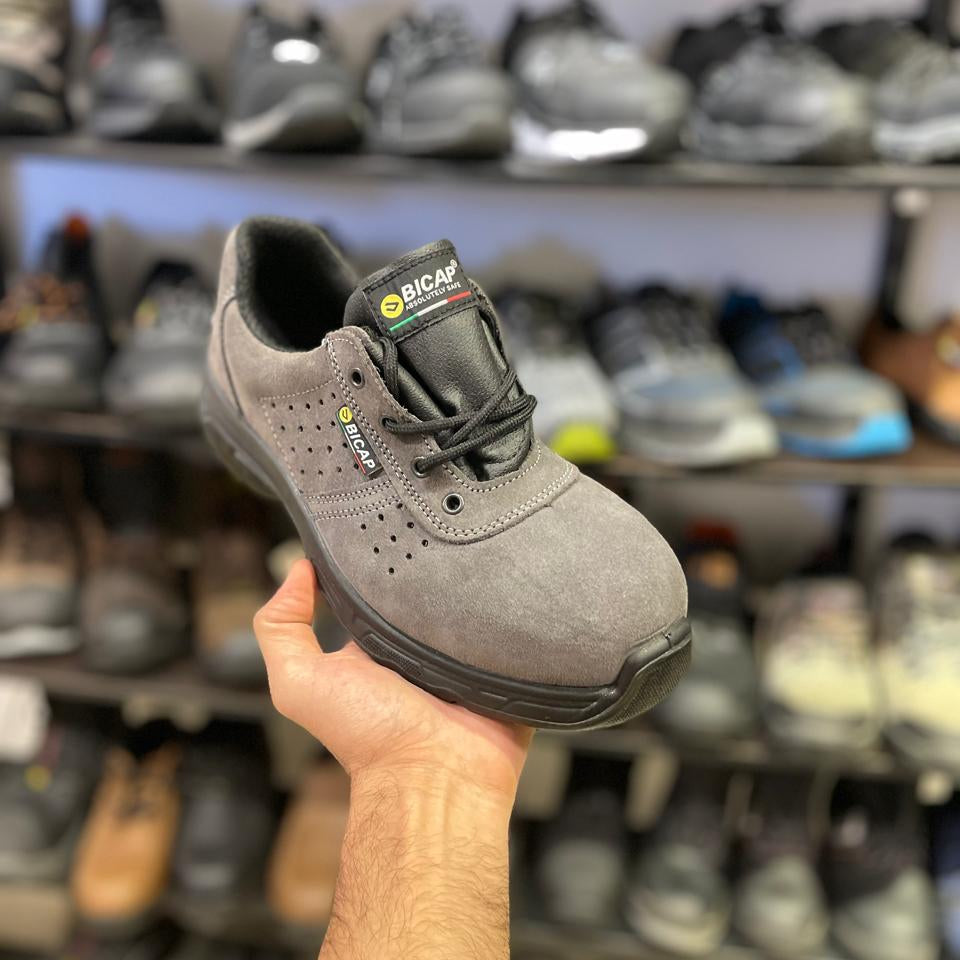 سيفتي شوز بيكاب موديل B-05N رمادي | Bicap Safety Shoes B-05N Gray
