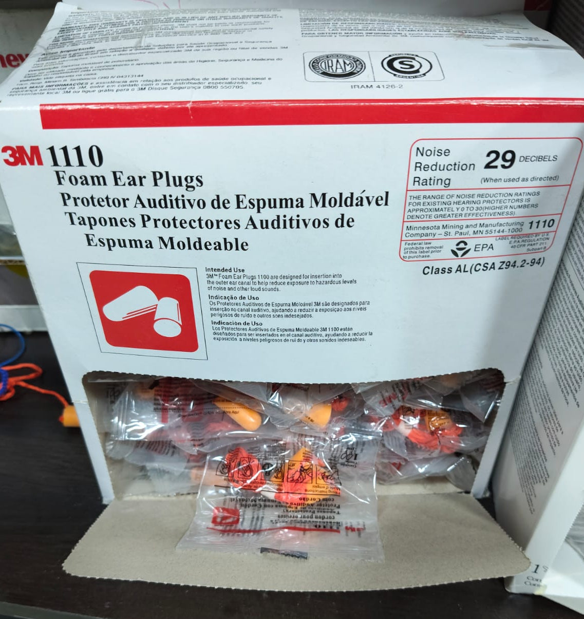 سدادات أذن 3M من الإسفنج موديل 1110 | EarPlug-3M-1110