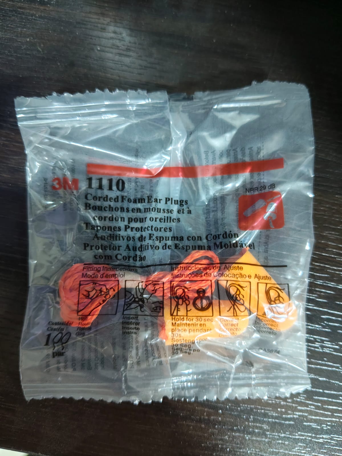 سدادات أذن 3M من الإسفنج موديل 1110 | EarPlug-3M-1110