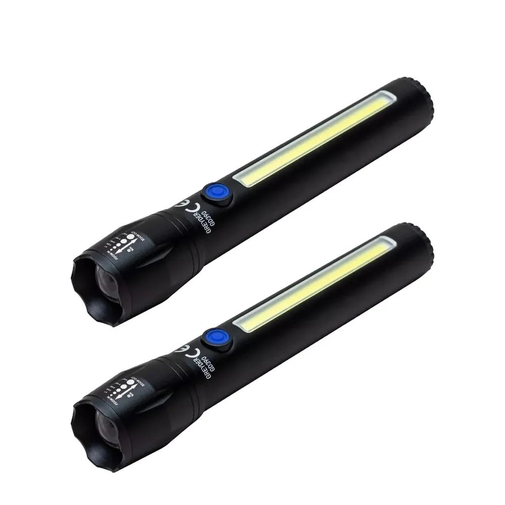 183 USB Rechargeable LED Flashlight with Side Light