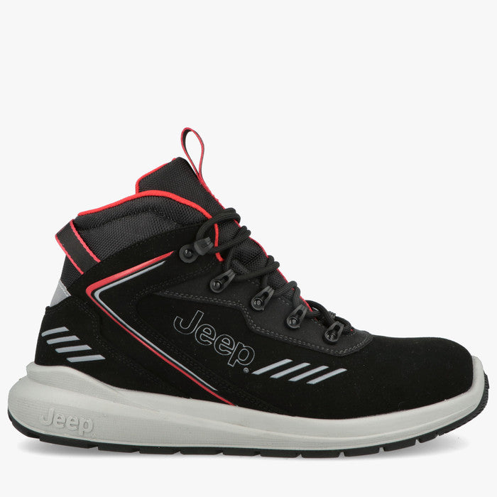 Jeep Compass LH Safety Half Boots S3 – Black/Red | سيفتي هاف بوت جيب كومباس LH S3 – أسود/أحمر (YL2640DI)