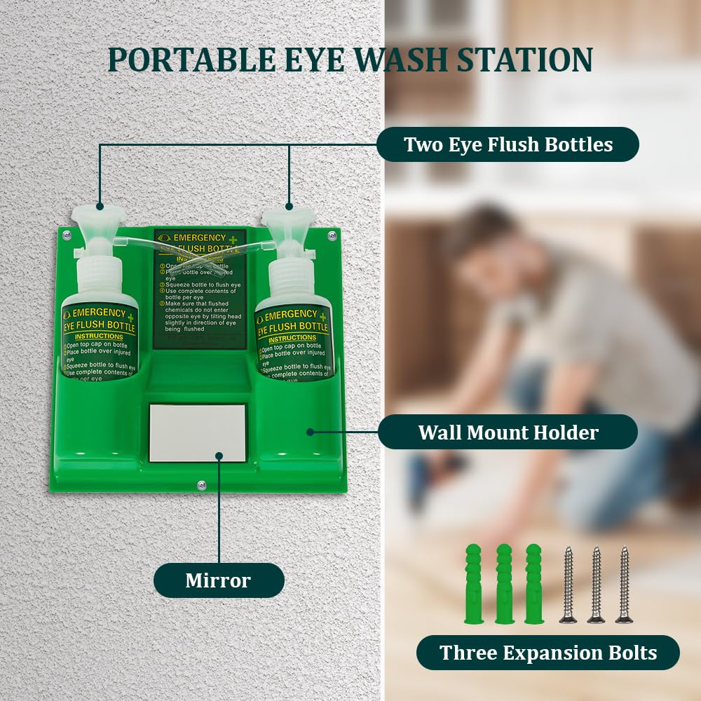 Emergency Eye Wash Station (Eye Flush Bottle Kit)