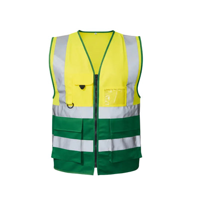Reflective Vest PH-7G | فيست عاكس مشرفين فسفوري / أخضر 4 عاكس