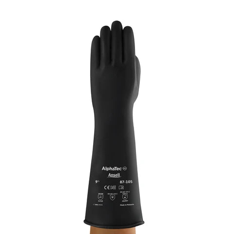 جوانتي أنسيل ألفاتيك 87-105 للكيماويات | Ansell AlphaTec 87-105 Chemical Gloves