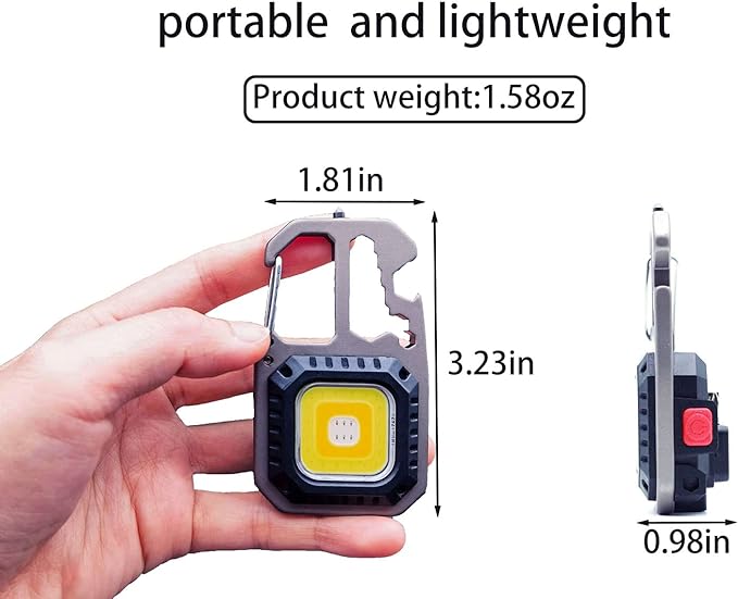 W5138 Rechargeable Mini COB Keychain Work Light