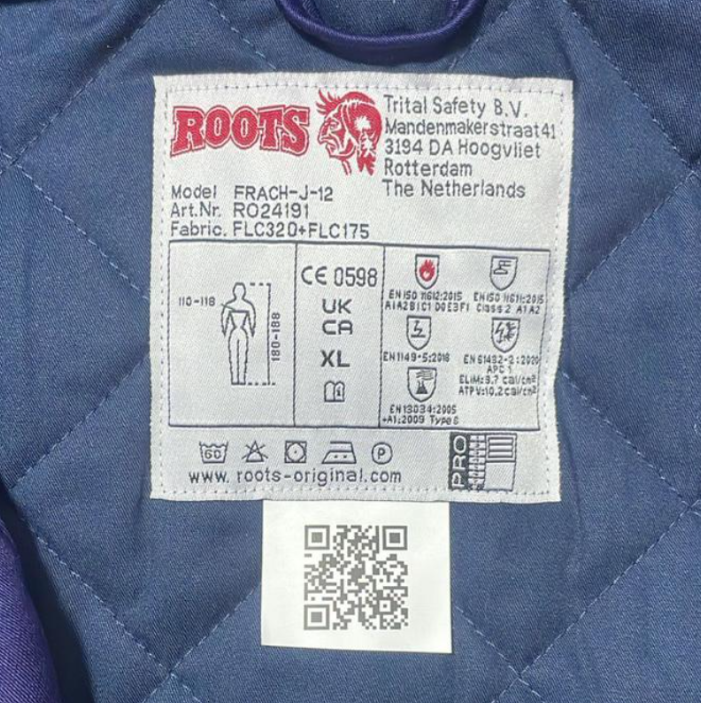 Roots FR Jacket - Model FRACHR-J-12