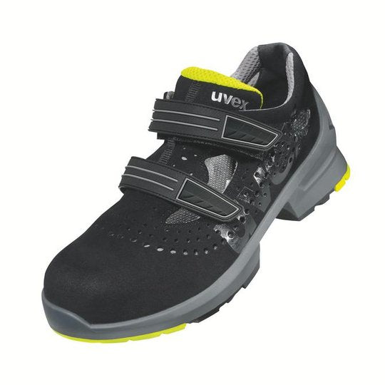 Uvex 1 Sandal S1 FO SRC Safety Sandal — Black Lime