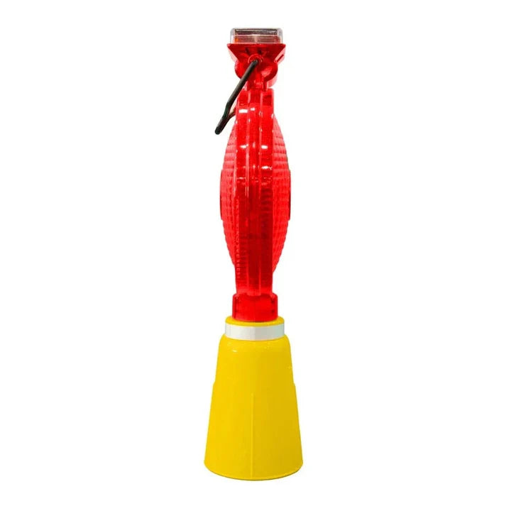 Traffic Cone Warning Light – Solar Panel– High Visibility LED
