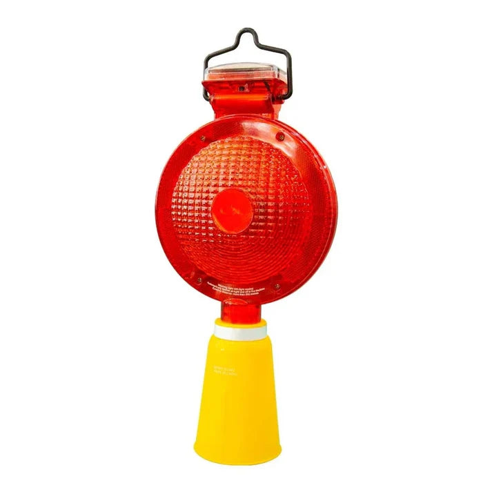 Traffic Cone Warning Light – Solar Panel– High Visibility LED