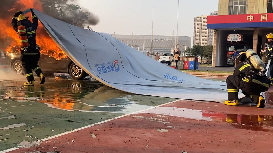 بطانية حريق فايبر جلاس ٨×٦ متر | Fiberglass Fire Blanket 8x6 m