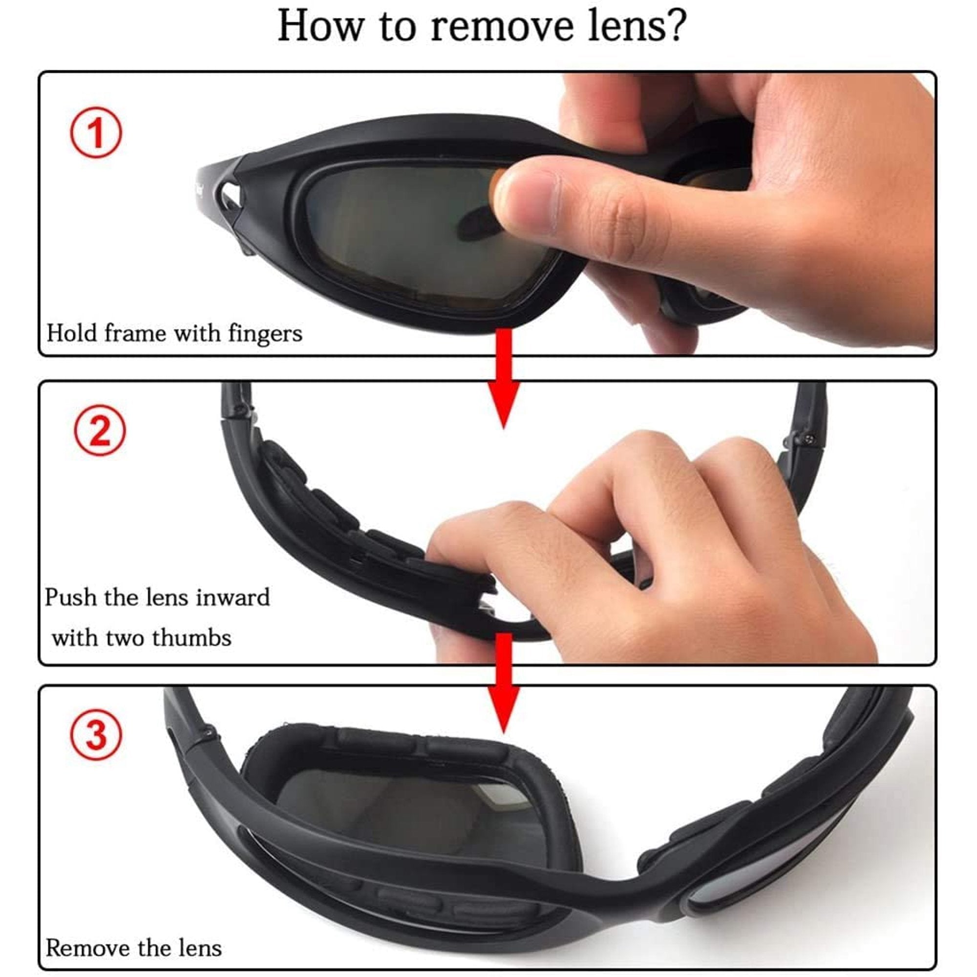 Daisy C5 Tactical Safety Glasses - 4 Lenses
