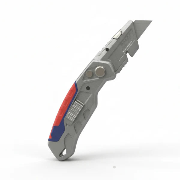 Alaterrour Professional Full Metal Utility Knife - Heavy Duty Design with Safety Self-Lock.