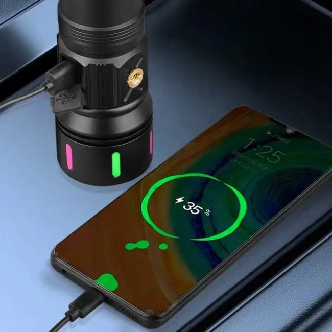Long Range Rechargeable Laser Led - Multifunctional Flashlight