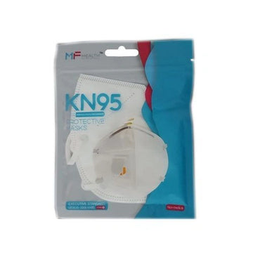 كمامة KN95 كوب بفلتر أبيض | MF Health Cup Protective Mask with Valve - White