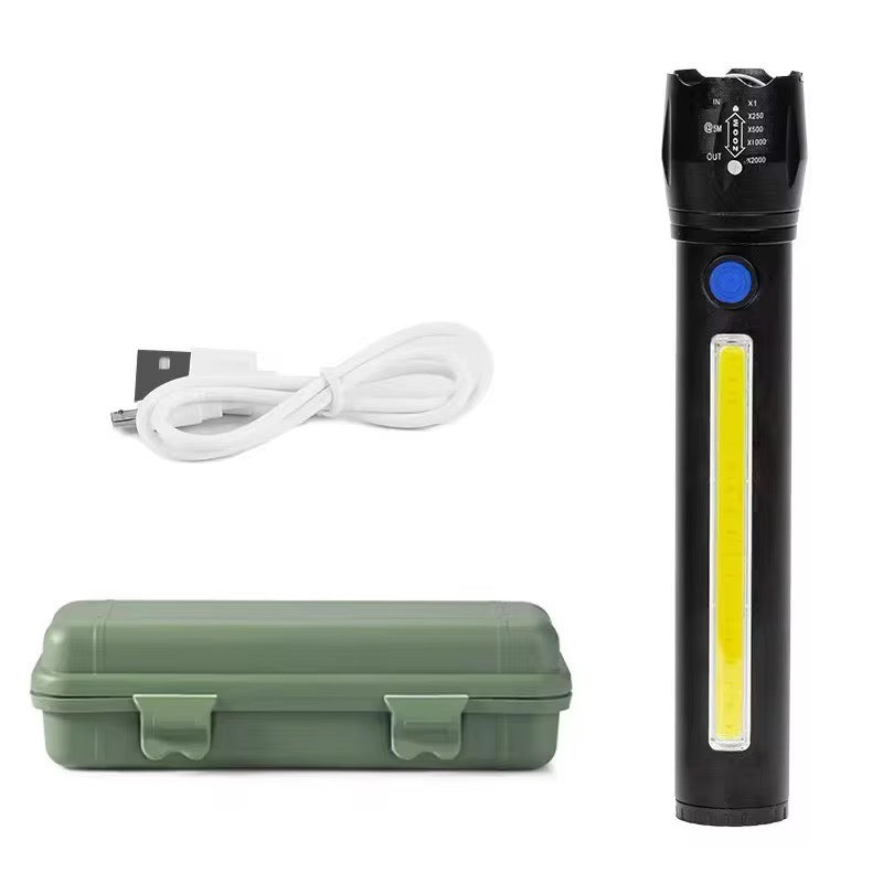 183 USB Rechargeable LED Flashlight with Side Light