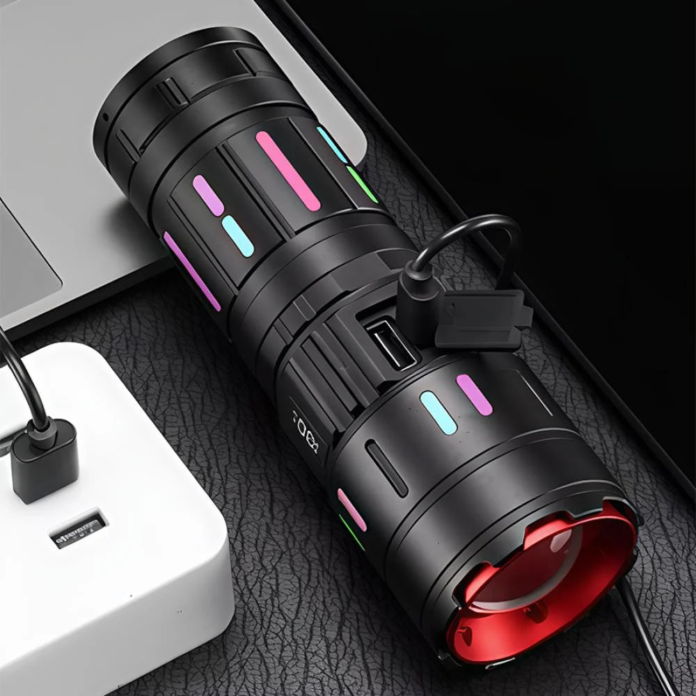 HR-10 Multifunctional Rechargeable LED Flashlight