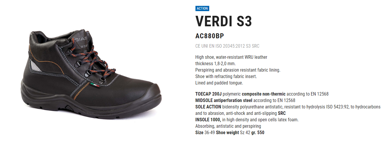 Giasco Verdi S3 Safety Half Boot