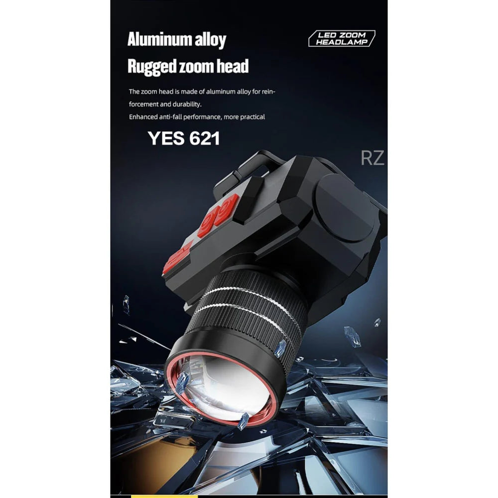 YES-621 Rechargeable Zoom Bright Headlamp