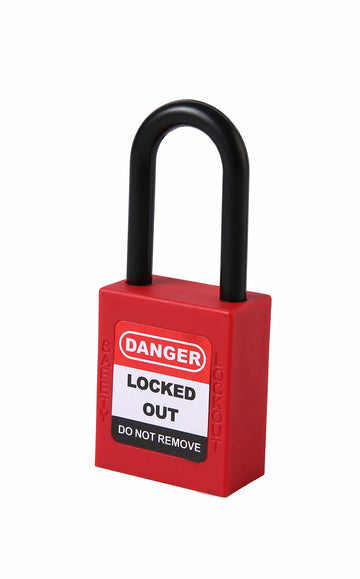 قفل بلاستيكي ذو حلقة 38 مم (أحمر)