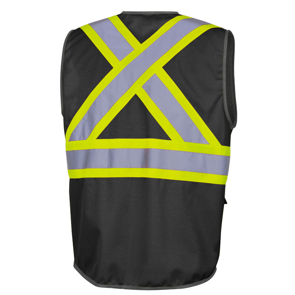 Pioneer 6959BK Hi-Vis Safety Vest Black - Back