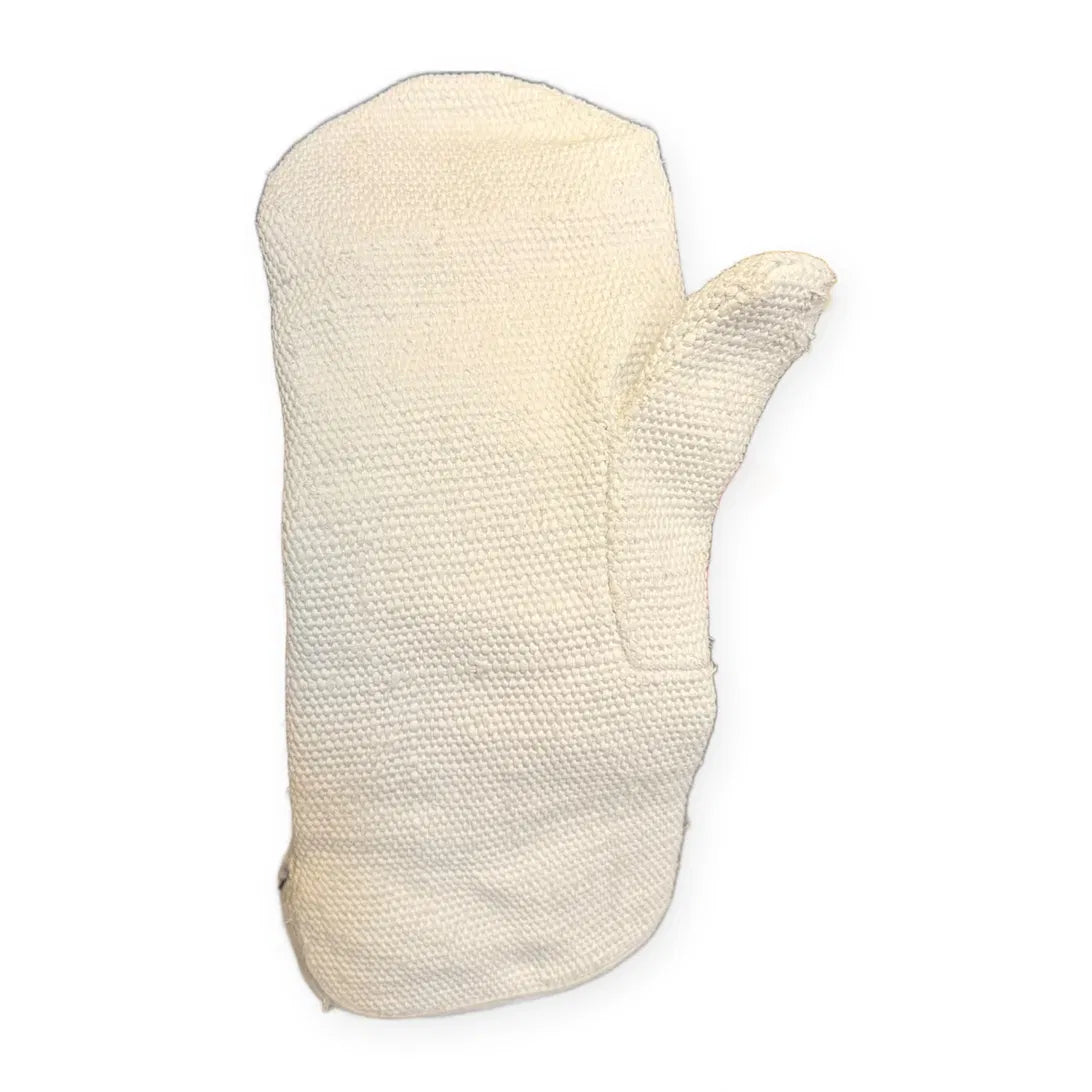 جوانتي حرارة ميتن مقاوم لحد 1000 درجة بدون أسبستوس أبيض | Gloves-Heat-Generic-Mitten1000C-White