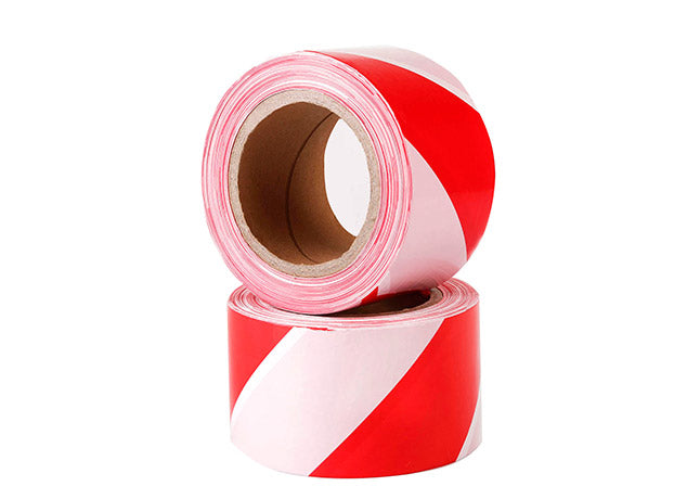 warning tape Red and white - E