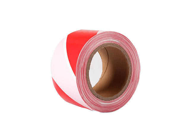 warning tape Red and white