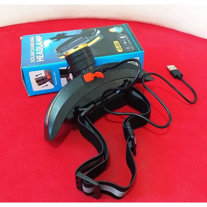 JS-923 Solar Charging Rechargeable Headlamp with Type-C Charging