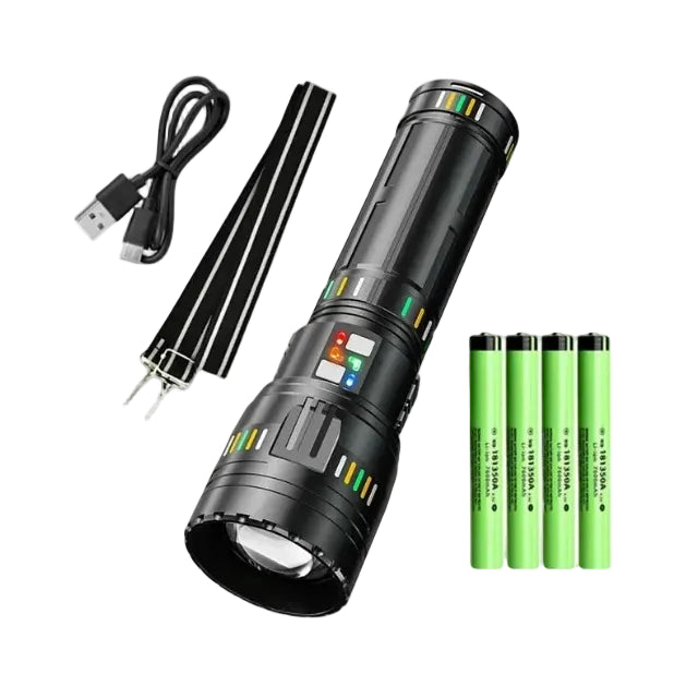 GT60 Telescopic Zoom Super Bright Aluminum Flashlight