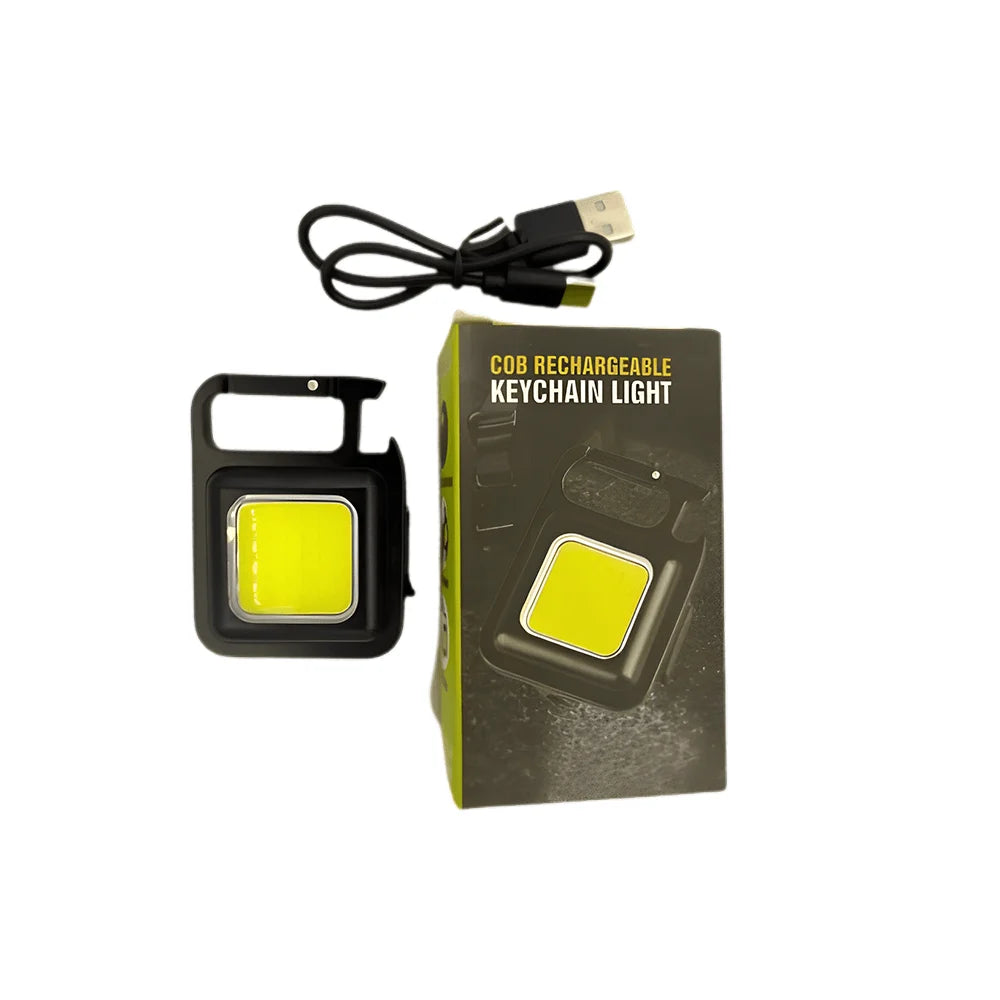 Mini COB USB Rechargeable Keychain Light