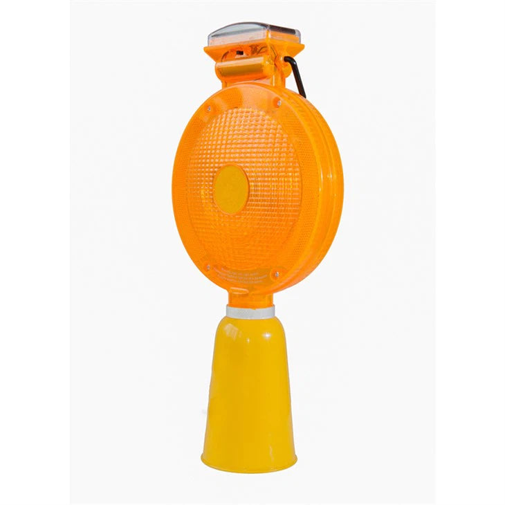 Traffic Cone Warning Light – Solar Panel– High Visibility LED