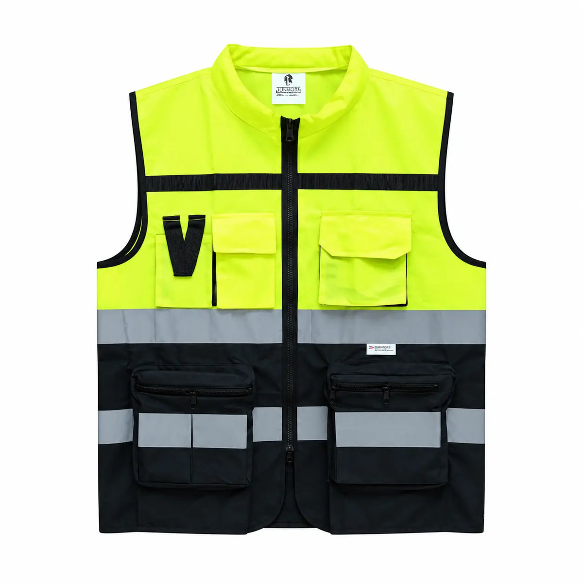 فيست برقبه / فسفوري*أسود / 2 عاكس ثري إم / 5 جيب /  Vest -PH -11K -3M 
